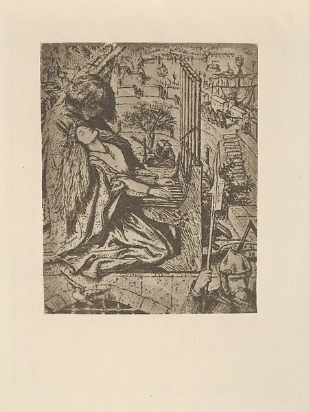 St. Cecily / Cecilia (related to illustration for The Palace of Art in Tennyson's Poems, New York, 1903) — Dante Gabriel Rossetti|New Amsterdam Book Company