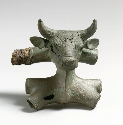 Bronze bull's head