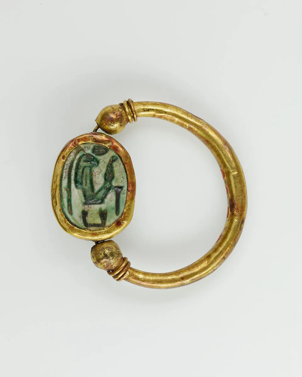 Scarab Finger Ring Inscribed for Hatshepsut — Unknown