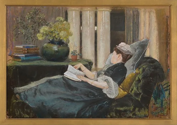 Louise Tiffany, Reading — Louis C. Tiffany