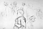 Studies of Figures on a Street