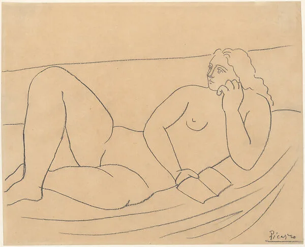 Reclining Bather with a Book — Pablo Picasso