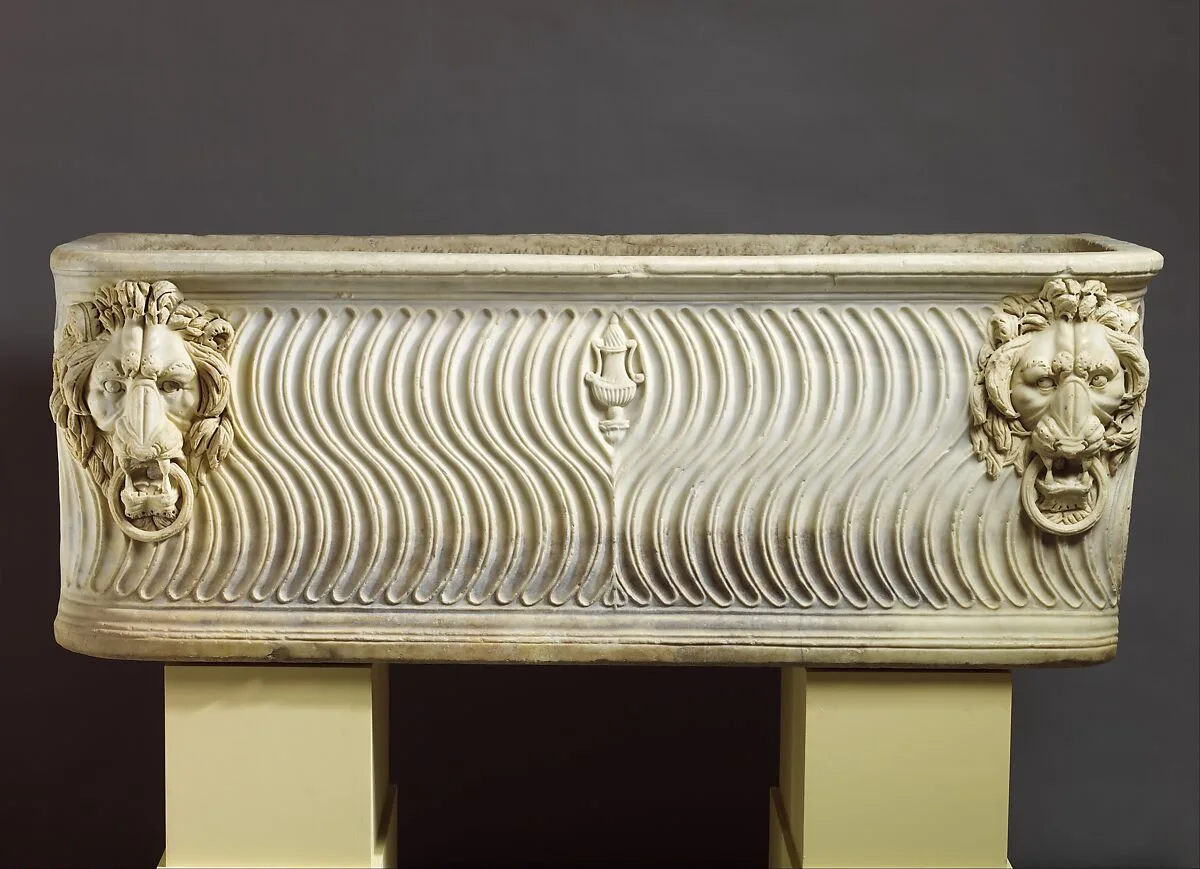 Marble strigilated sarcophagus — Unknown
