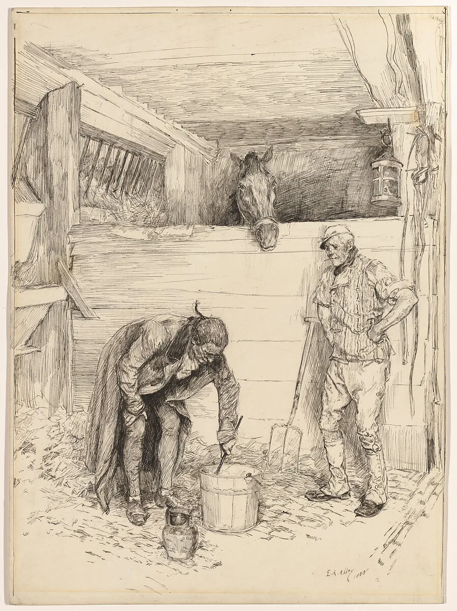 Quince, from "Quince" by Winthrop Mackworth Praed — Edwin Austin Abbey