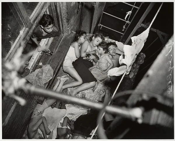 Children on Fire Escape — Weegee|Sid Kaplan