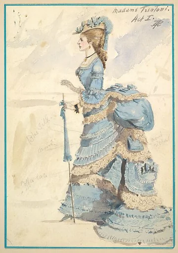 Costume Design for 'Madame Trentoni', Act I