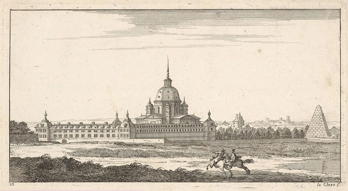 View of a Town, plate X from Livre de paysages dédié à Monsieur de Beringhen — Sébastien Leclerc I