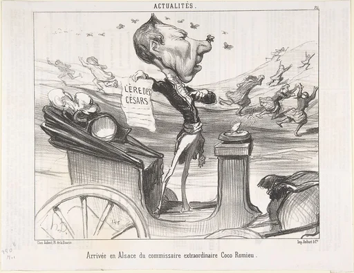 Arrivée en Alsace du commissaire extraordinaire Coco Romieu, published in Le Charivari