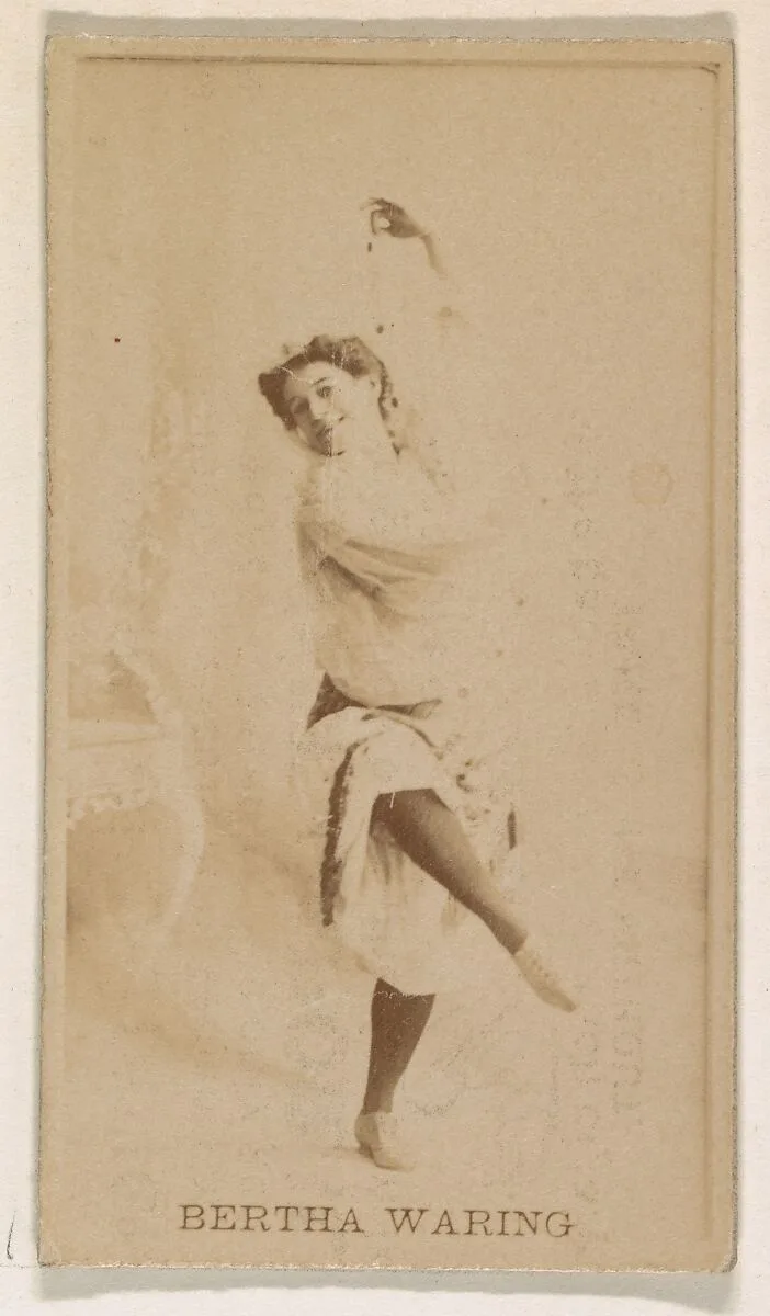 Bertha Waring, from the Actresses series (N245) issued by Kinney Brothers to promote Sweet Caporal Cigarettes — Kinney Brothers Tobacco Company