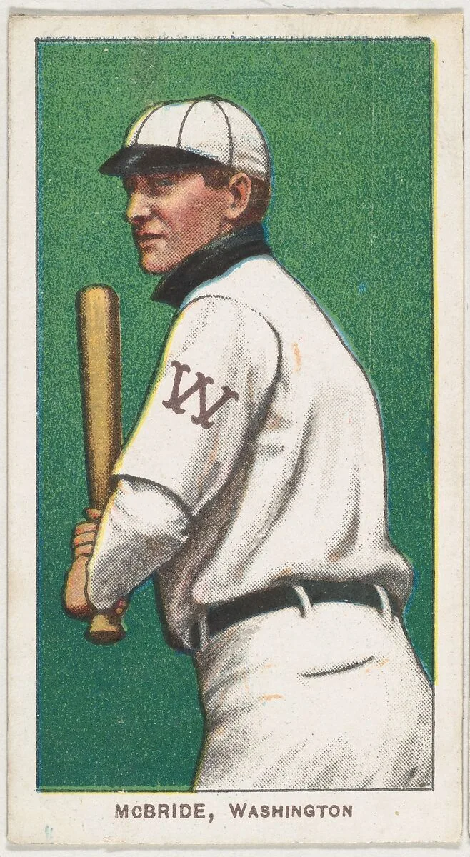 McBride, Washington, American League, from the White Border series (T206) for the American Tobacco Company — American Tobacco Company