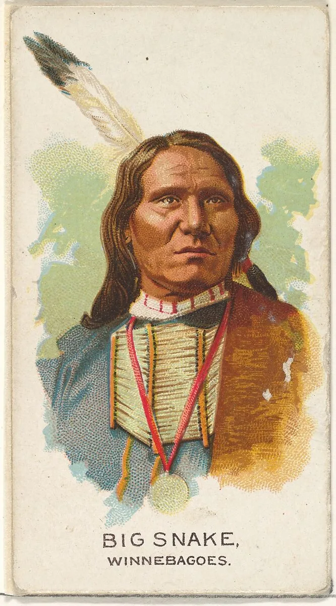 Big Snake, Winnebagoes, from the American Indian Chiefs series (N2) for Allen & Ginter Cigarettes Brands — Allen & Ginter