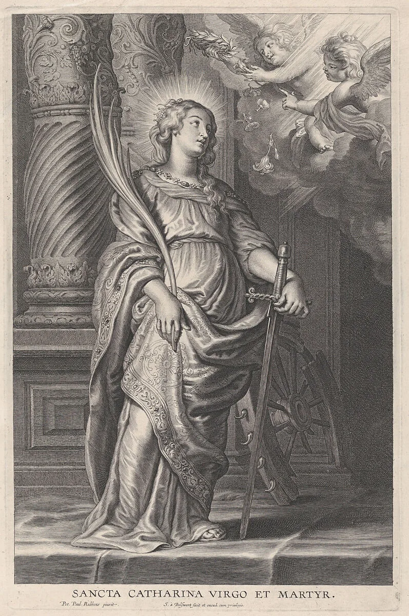 Saint Catherine — Peter Paul Rubens|Schelte Adams à Bolswert
