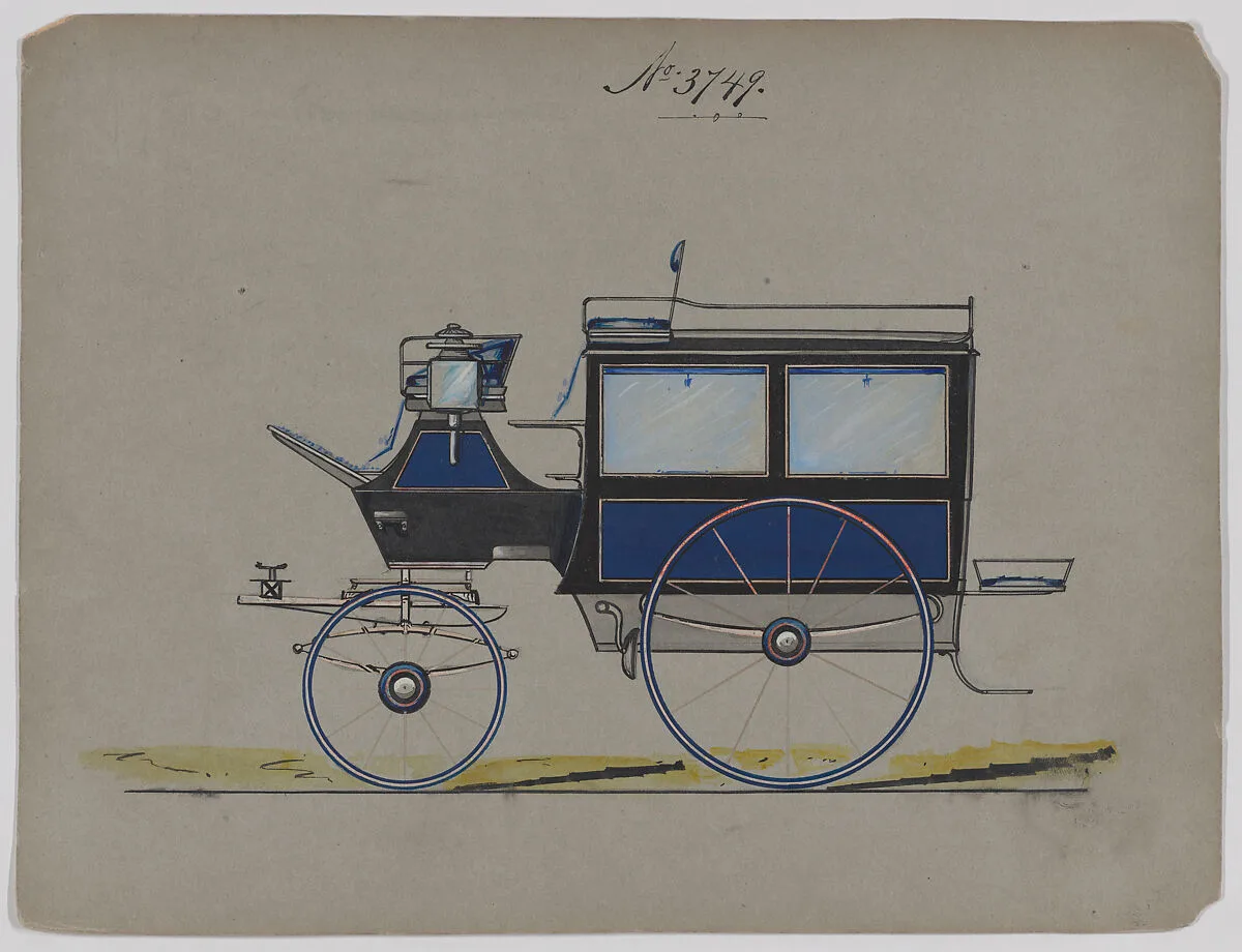 Design for Omnibus or Wagonette, no. 3749 — Brewster & Co.