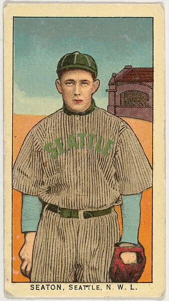 Seaton, Seattle, Northwestern League, from the "Obak Baseball Players" set (T212), issued by the American Tobacco Company to promote Obak Mouthpiece Cigarettes — American Tobacco Company