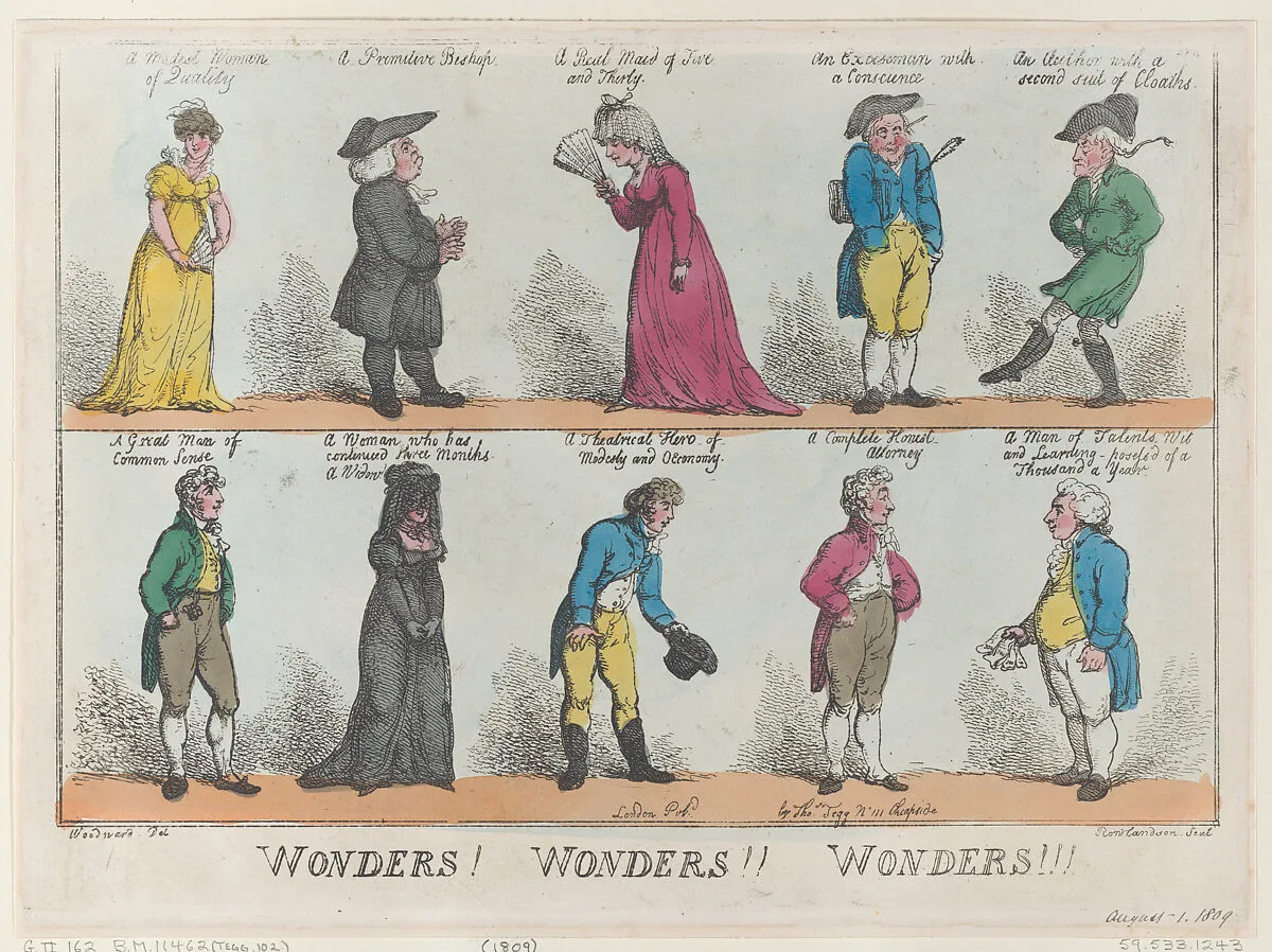 Wonders! Wonders!! Wonders!!! — George Murgatroyd Woodward|Thomas Tegg|Thomas Rowlandson