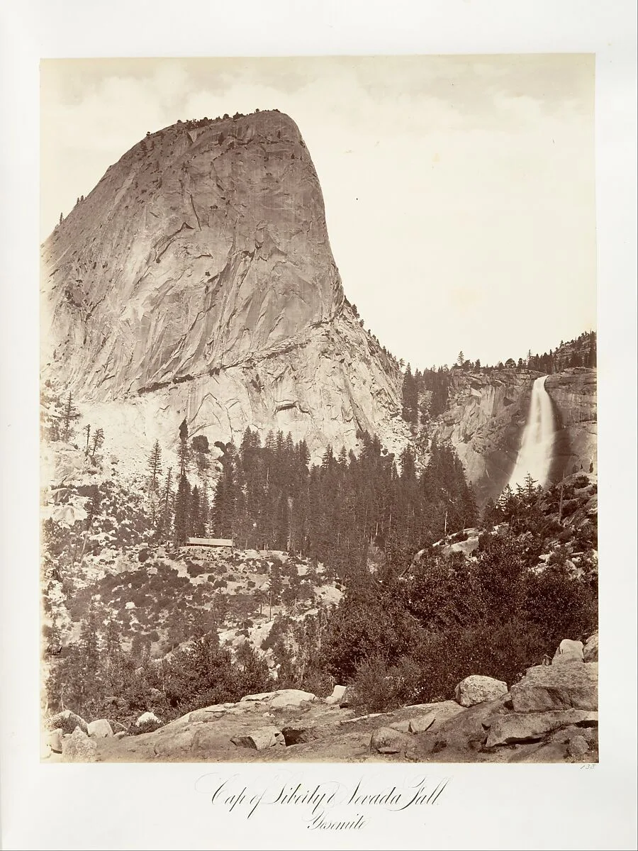 Cap of Liberty and Nevada Fall, Yosemite — Carleton E. Watkins