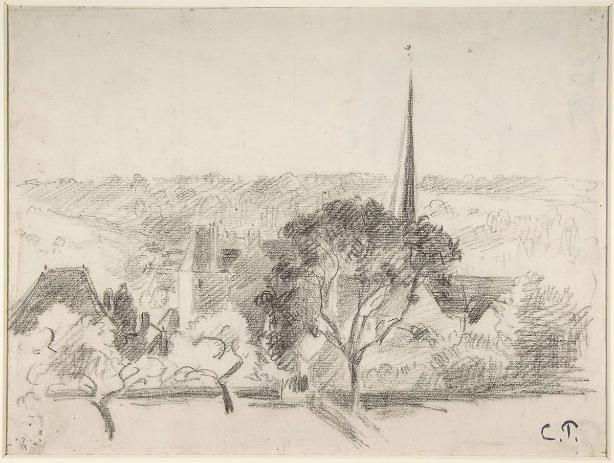 The Church at Eragny — Camille Pissarro