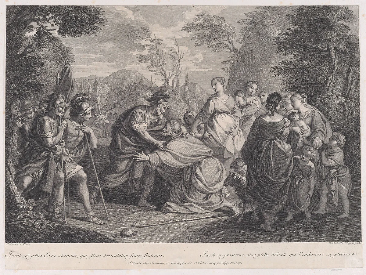 Jacob Prostrates Himself before Esau, after Etienne Jeaurat — Etienne Jeaurat|Michel Aubert
