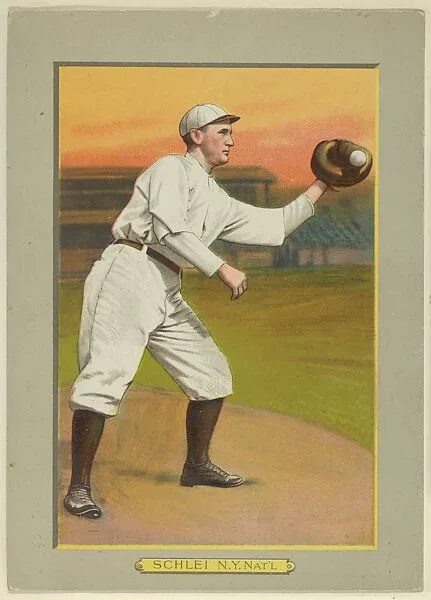 George Henry "Admiral" Schlei, Catcher, New York Giants (National League), from Turkey Red Cabinets (T3) — American Tobacco Company