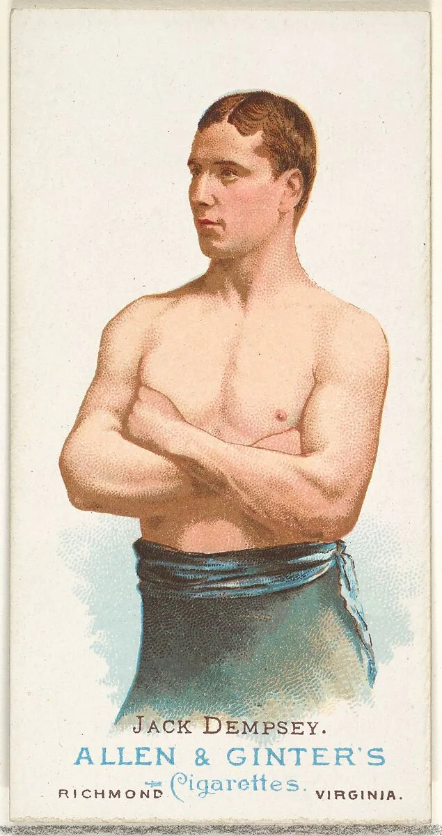 Jack Dempsey, Pugilist, from World's Champions, Series 1 (N28) for Allen & Ginter Cigarettes — Lindner, Eddy & Claus|Allen & Ginter