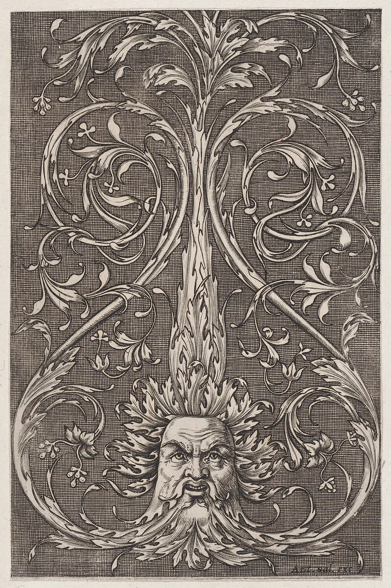 Ornamental Panel — Agostino Veneziano (Agostino dei Musi)