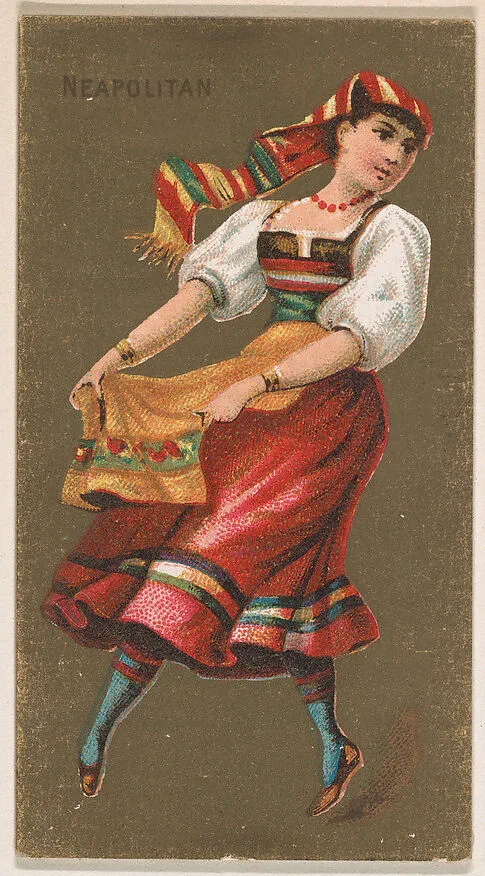 Neapolitan, from National Dances (N225, Type 2) issued by Kinney Bros. — Kinney Brothers Tobacco Company