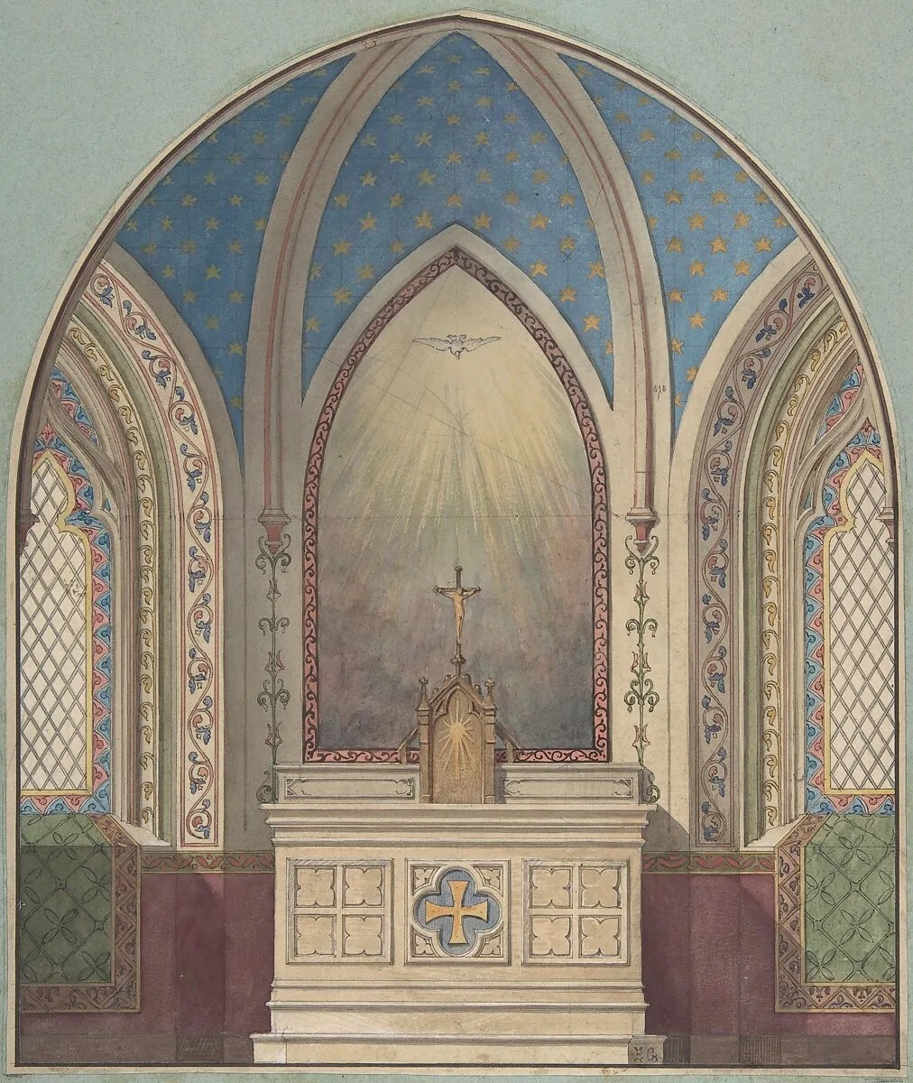 Design for Altar, Saint Clotilde — Jules-Edmond-Charles Lachaise|Eugène-Pierre Gourdet