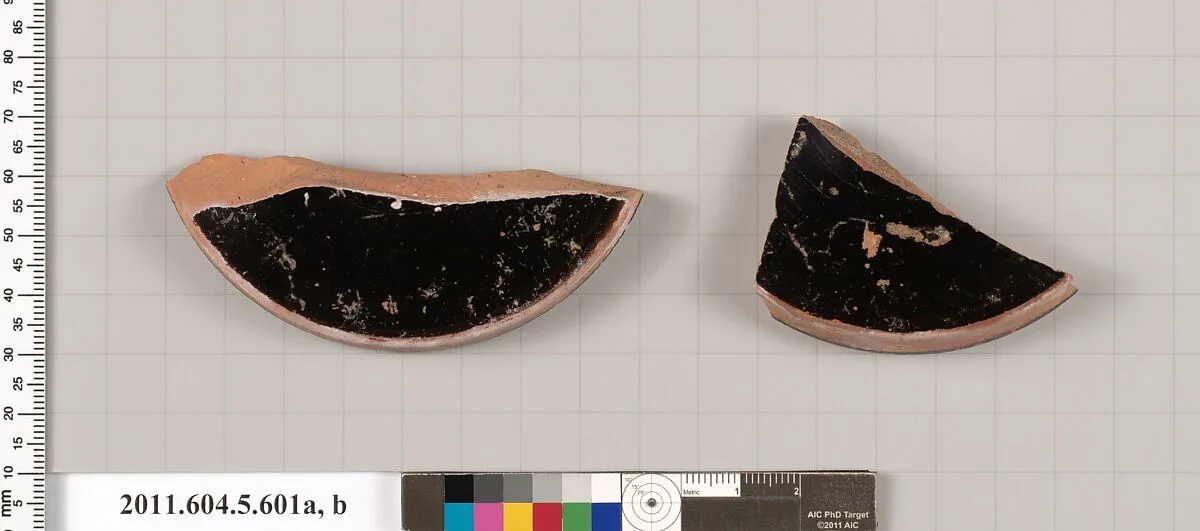 Terracotta fragments of a kylix (drinking cup) — Unknown