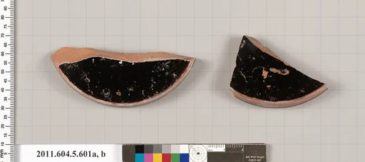 Terracotta fragments of a kylix (drinking cup)