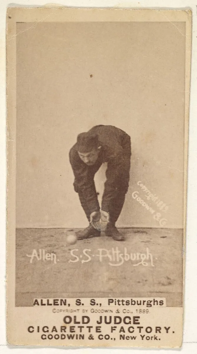 Allen, Shortstop, Pittsburgh, from the Old Judge series (N172) for Old Judge Cigarettes — Goodwin & Company