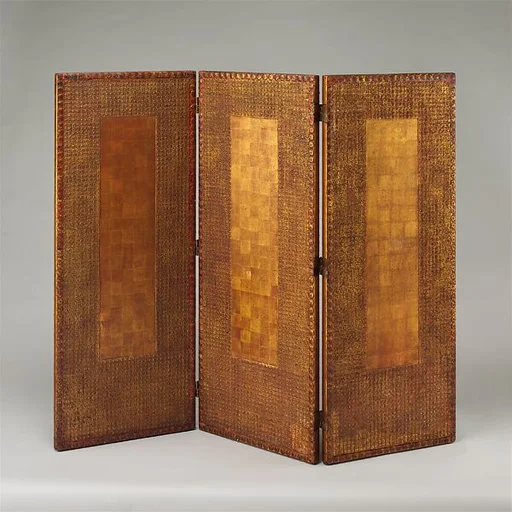 Three-paneled screen
