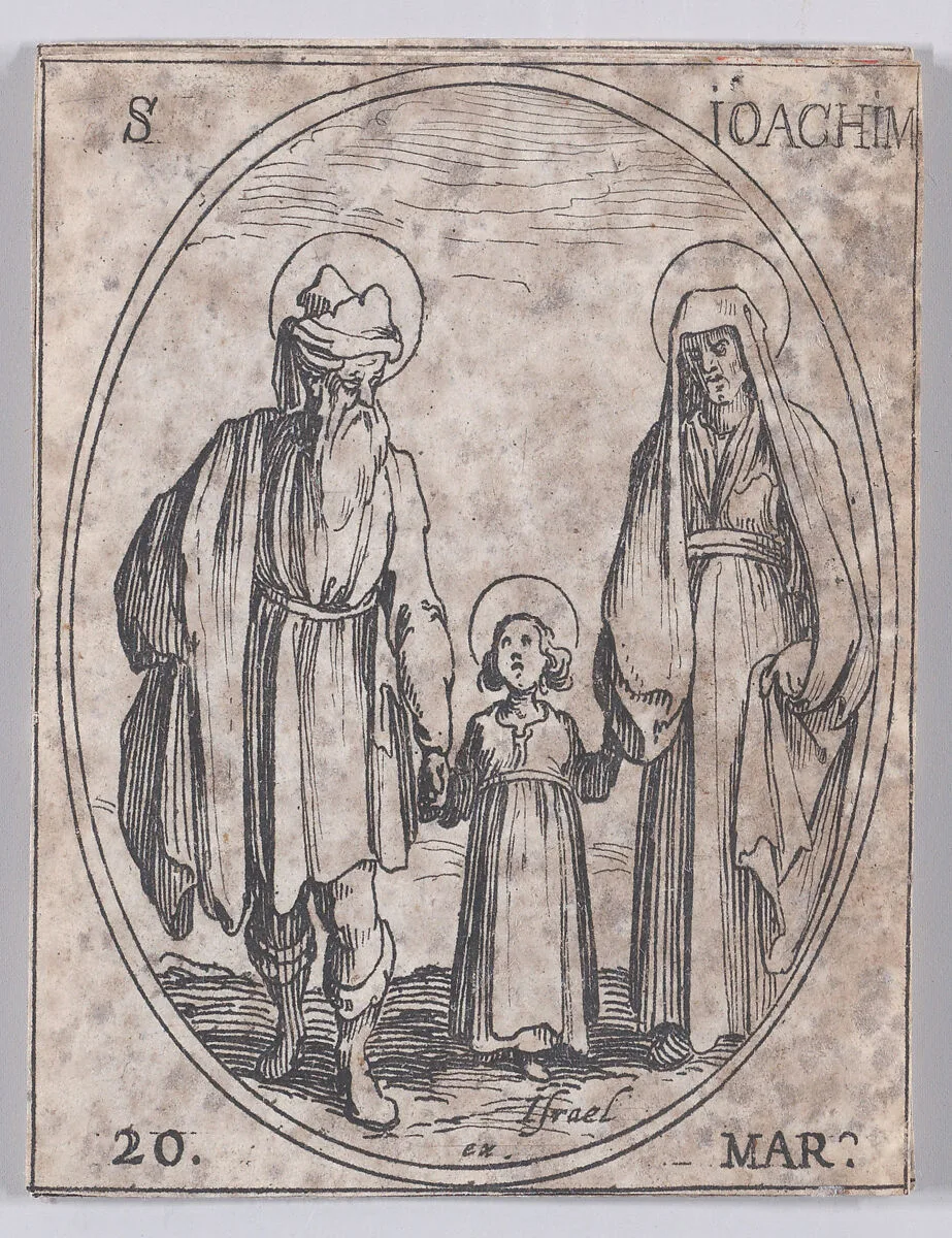 St. Joachim, March 20th, from "Les Images De Tous Les Saincts et Saintes de L'Année" (Images of All of the Saints and Religious Events of the Year) — Jacques Callot|Israël Henriet