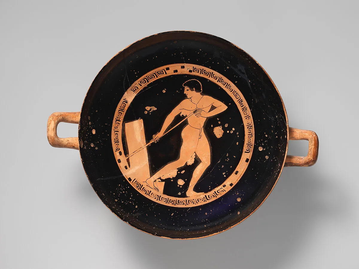 Terracotta kylix (drinking cup) — Colmar Painter