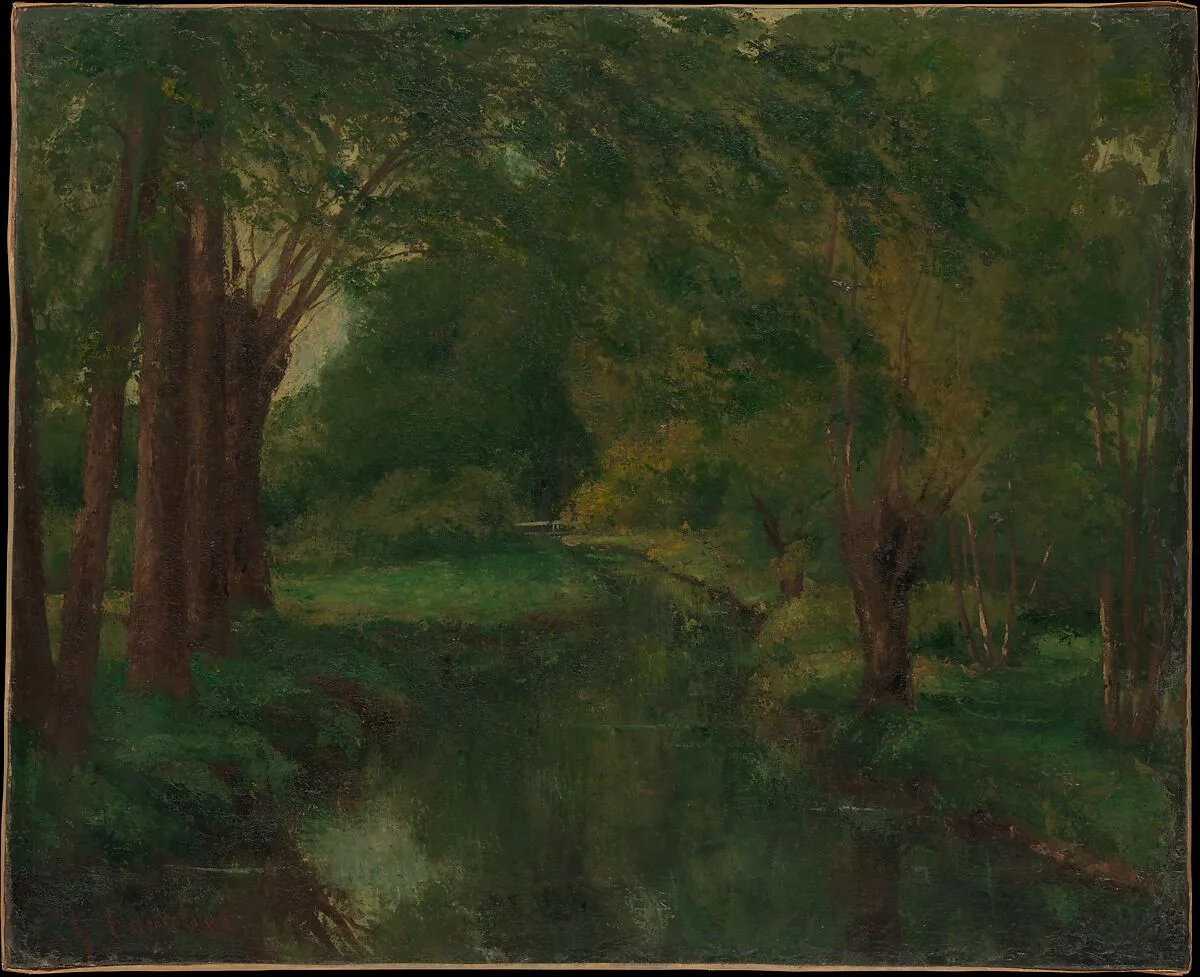 A Brook in a Clearing (possibly "Brook, Valley of Fontcouverte; Study") — Gustave Courbet