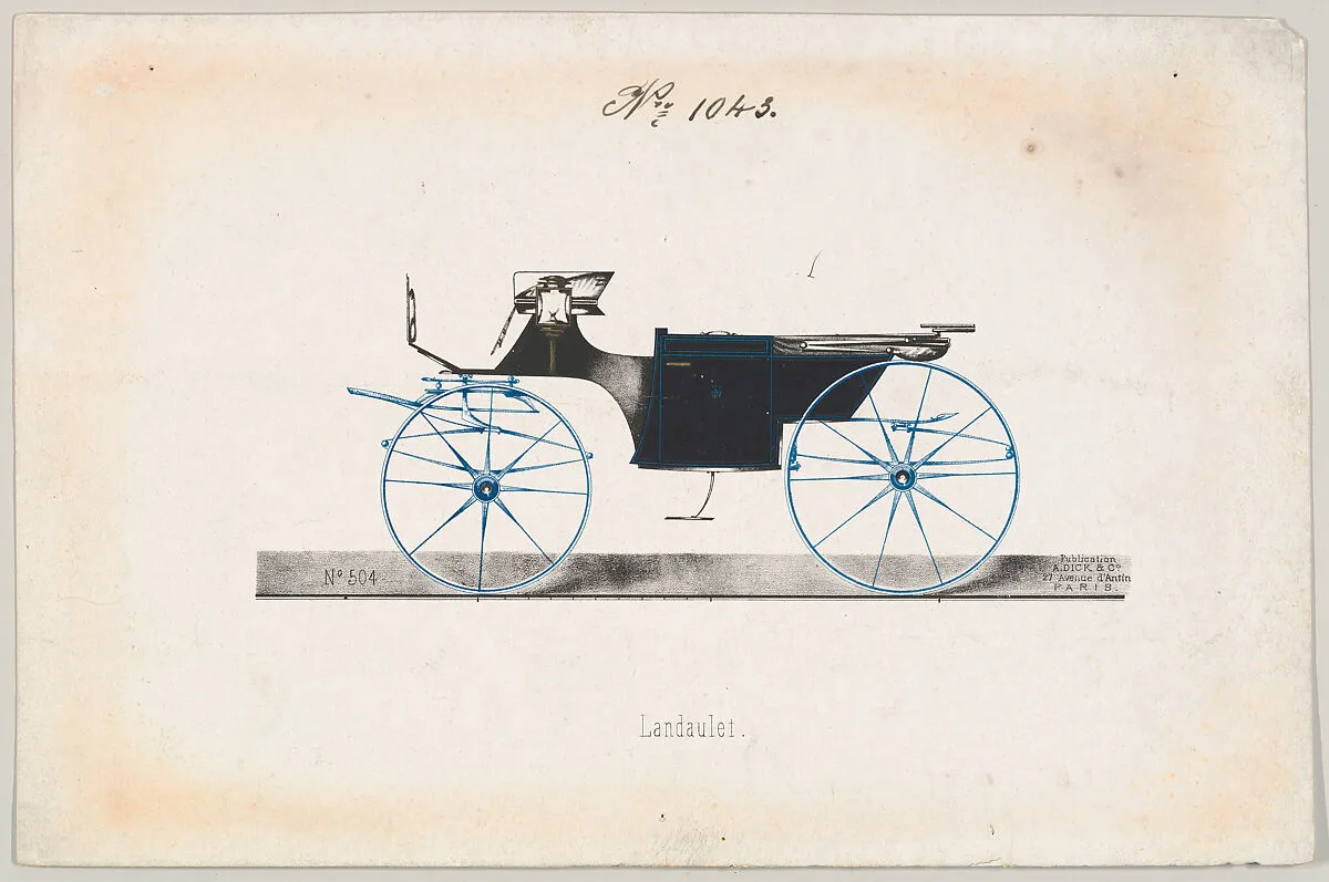 Design for Landaulet, no. 1043 — Brewster & Co.|A. Dick & Co.