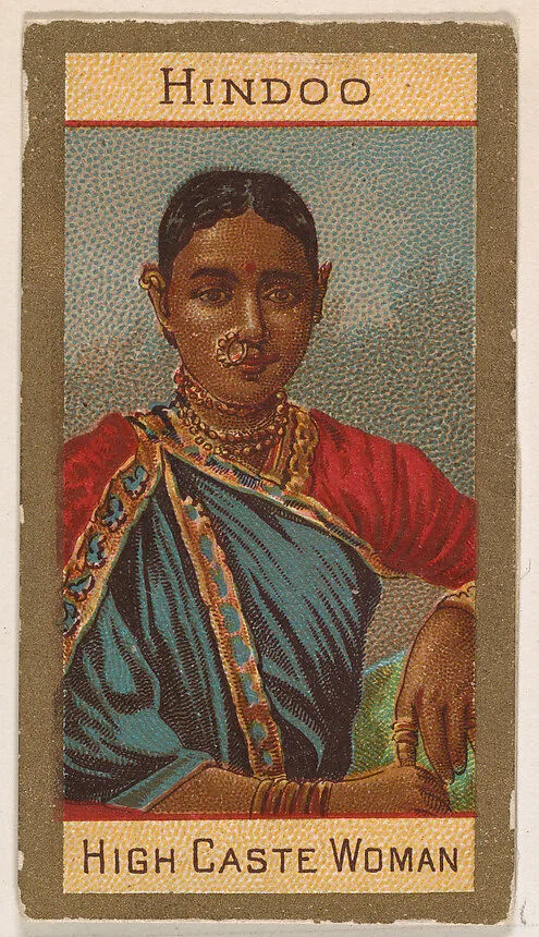 Hindoo, High Caste Woman, from Types of Nationalities (N240) issued by Kinney Bros. — Kinney Brothers Tobacco Company
