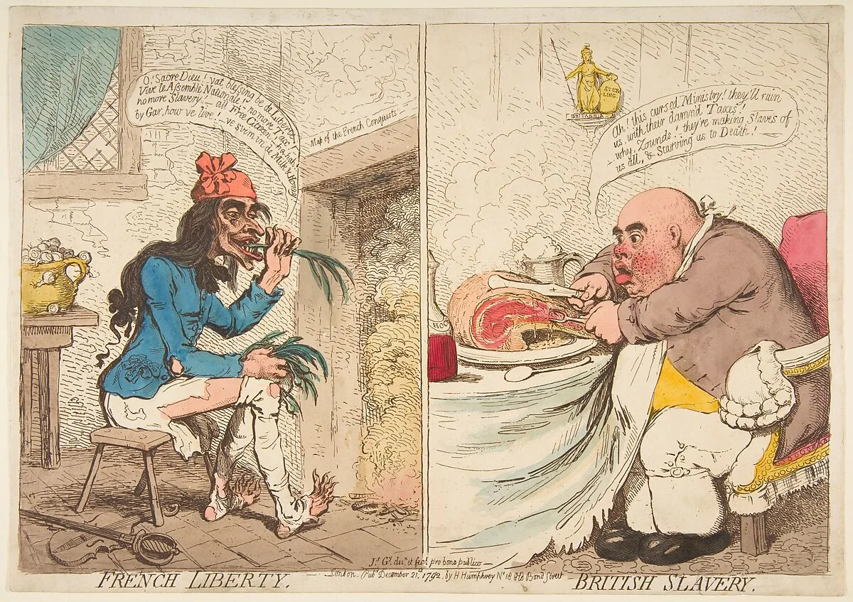 French Liberty – British Slavery — James Gillray|Hannah Humphrey