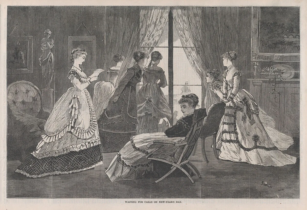 Waiting for Calls on New Year's Day (from "Harper's Bazar," Vol. II) — Winslow Homer|Harper & Brothers