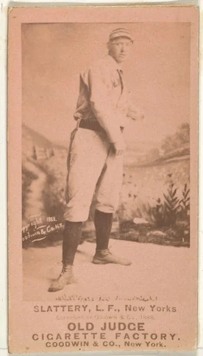 Michael J. Slattery, Left Field, New York, from the Old Judge series (N172) for Old Judge Cigarettes