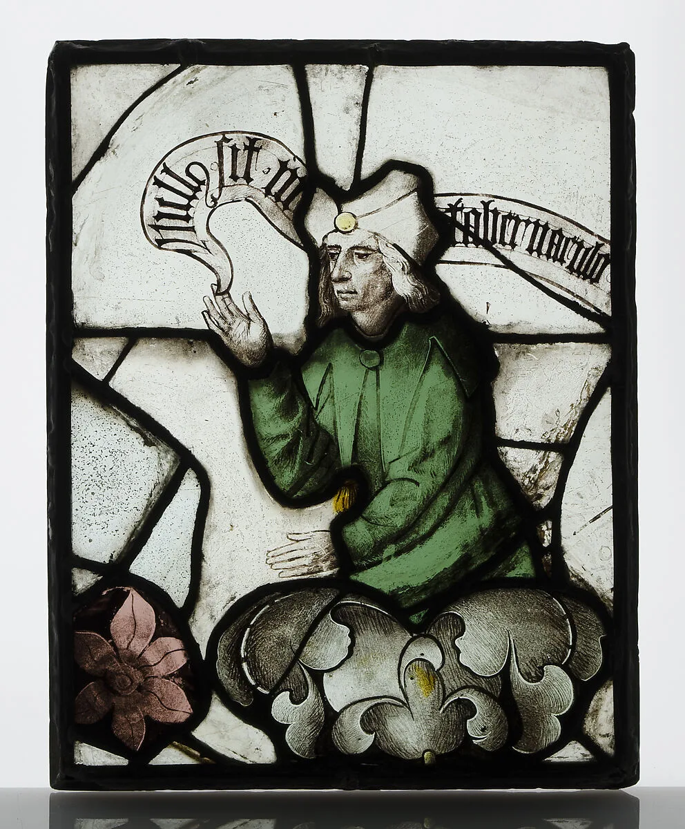 Panel with Prophet from a Tree of Jesse Window — Unknown