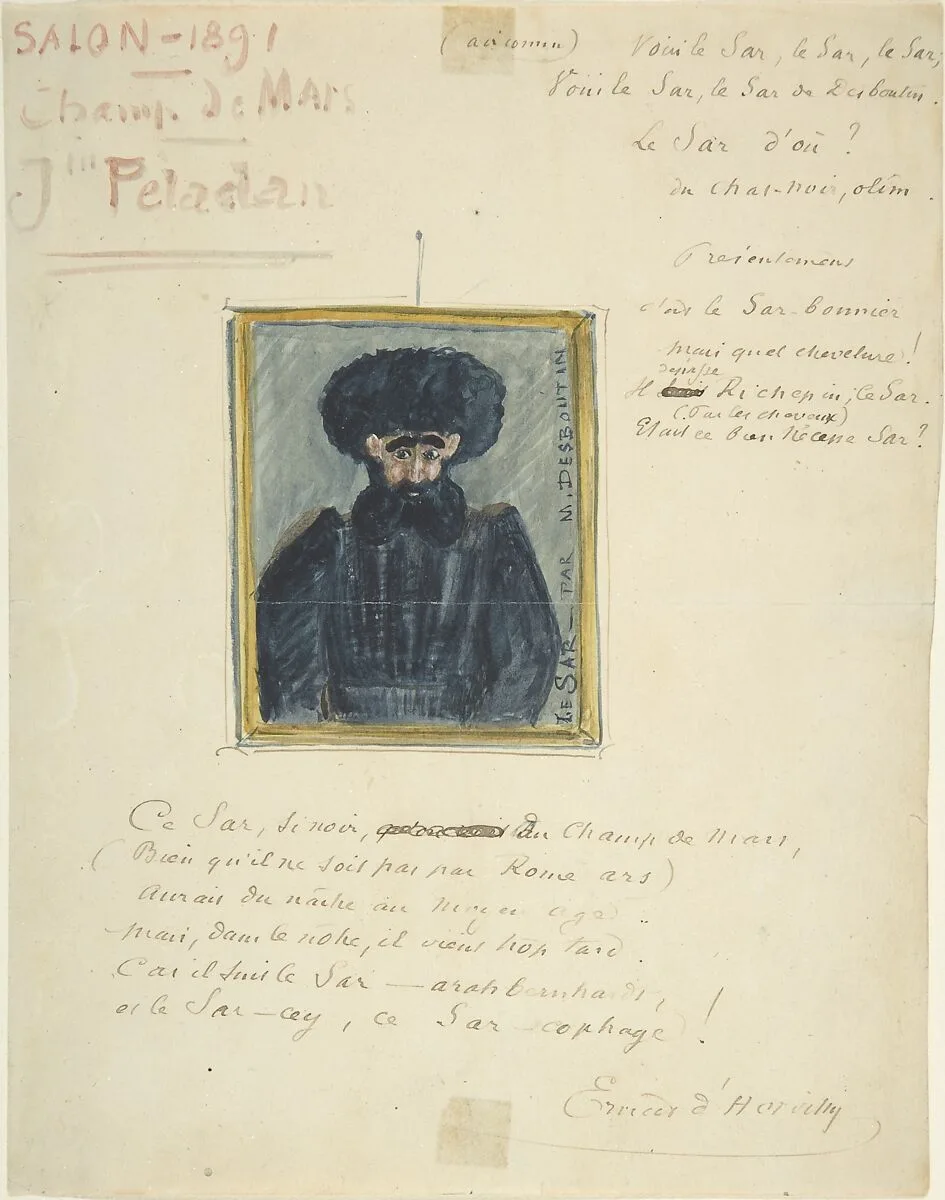 Satirical Drawing of the Sâr Joséphin Peladan — Marcellin Desboutin