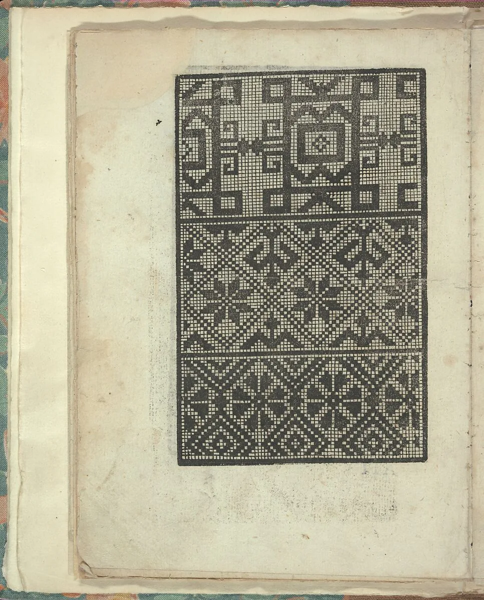 Opera Nova Universali intitulata Corona di racammi, page 14 (verso) — Giovanni Andrea Vavassore