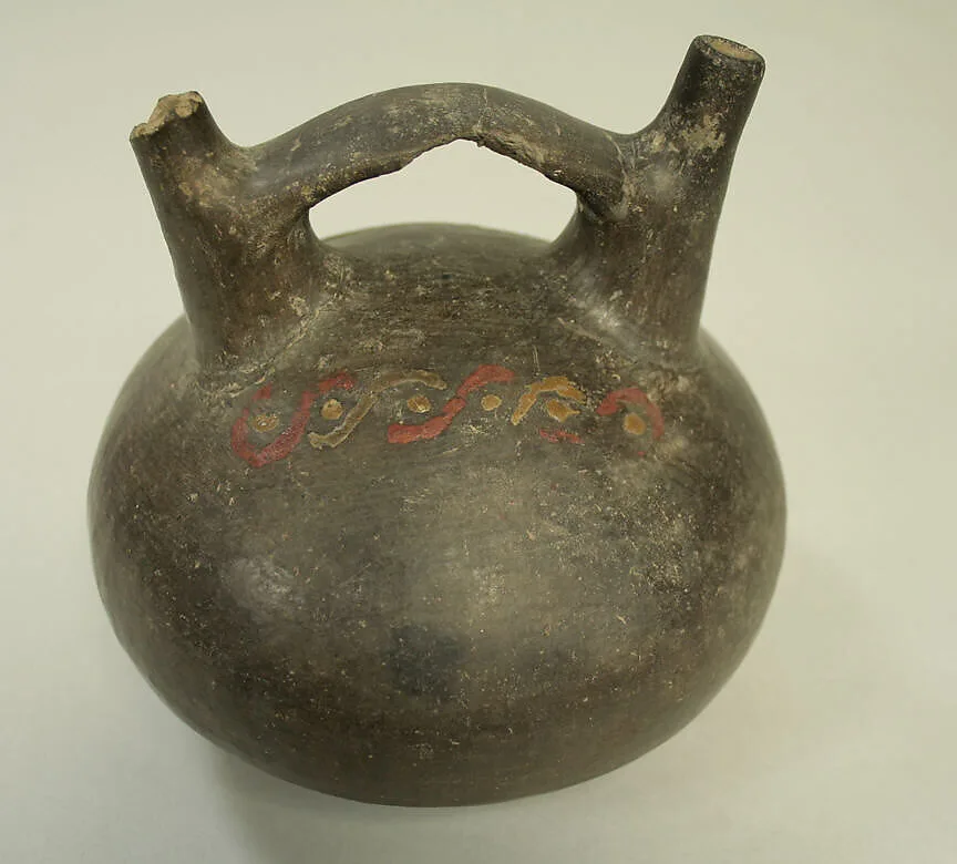 Bridge and Double Spout Bottle with Guilloche — Unknown