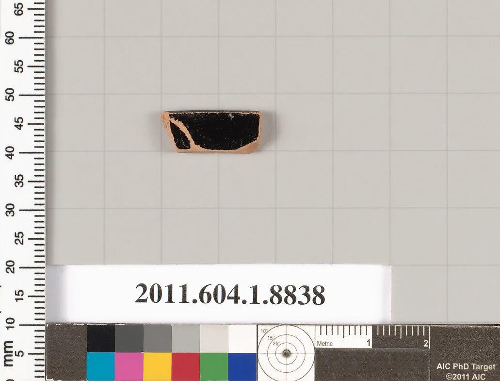 Terracotta rim fragment of a kylix (drinking cup) — Unknown