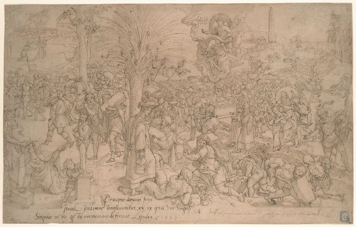 The Jews Collecting the Twelve Stones from the River Jordan — Pieter Coecke van Aelst