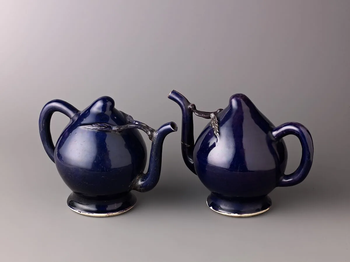 Peach-shaped wine pot or tea pot (pair with 1975.1.1721) — Chinese