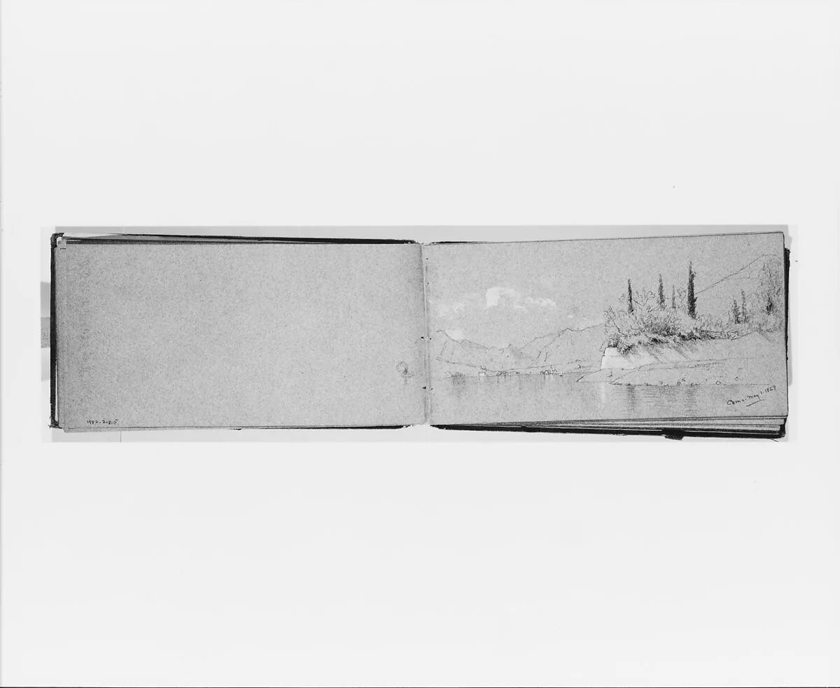 Lake Como, May 1, 1869 (recto, from Sketchbook) — Jervis McEntee