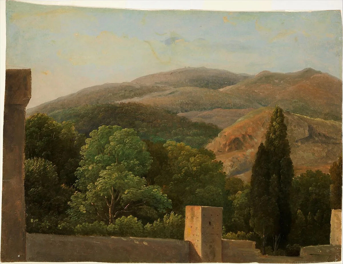 City Wall at the Foot of a Mountain — Pierre Henri de Valenciennes or Circle