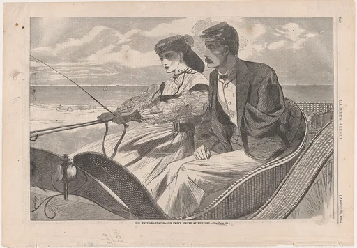 Our Watering Places – The Empty Sleeve at Newport (from "Harper's Weekly," Vol. IX)