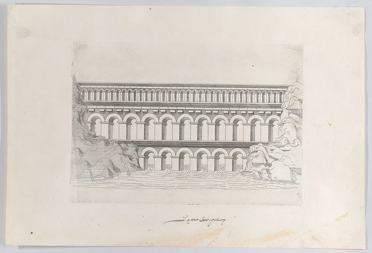 The Bridge of the Gal (Gard) — Jacques Androuet Du Cerceau